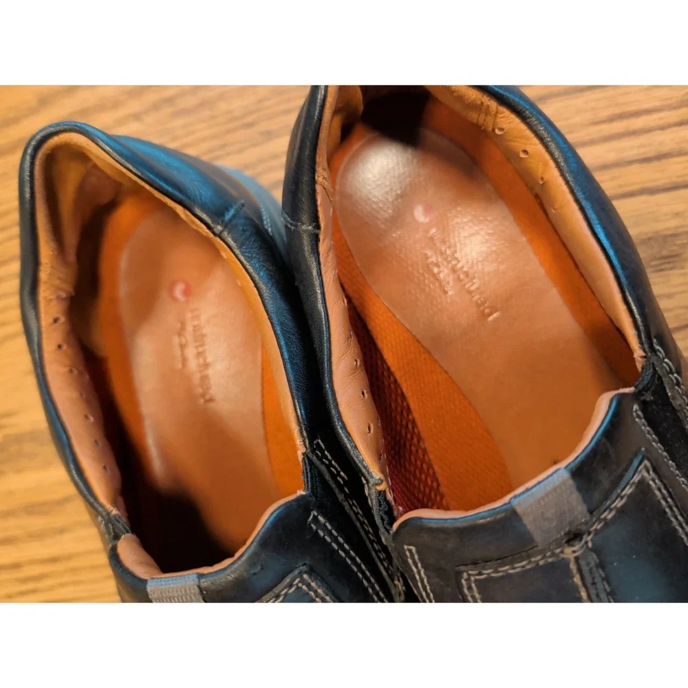 Clarks Unstructured Shoes Oxford Sneakers Mens 10 W (Wide) Black Leather Casual